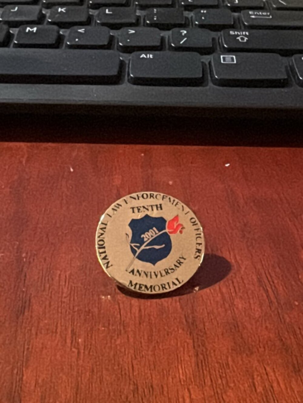 National Law Enforcement Officers Memorial 10th Anniversary Pin